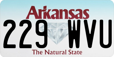 AR license plate 229WVU