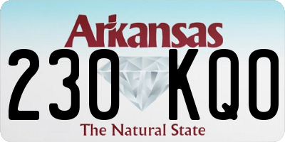 AR license plate 230KQO