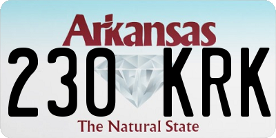 AR license plate 230KRK