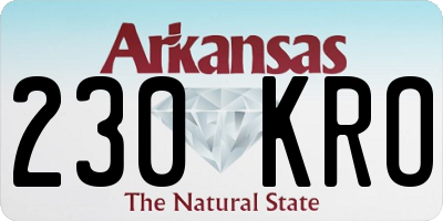 AR license plate 230KRO