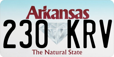 AR license plate 230KRV