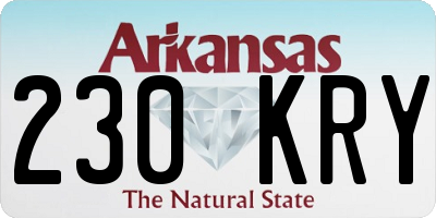 AR license plate 230KRY
