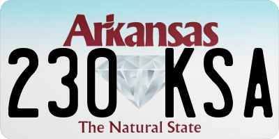 AR license plate 230KSA