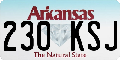 AR license plate 230KSJ