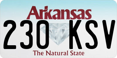 AR license plate 230KSV