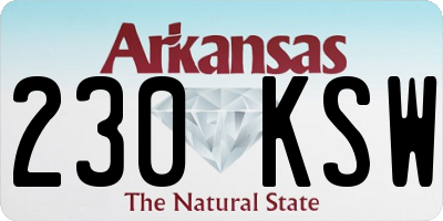 AR license plate 230KSW