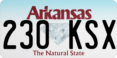 AR license plate 230KSX