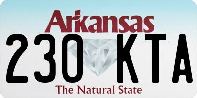 AR license plate 230KTA