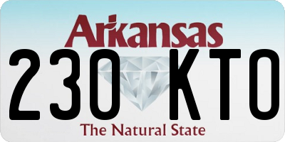 AR license plate 230KTO
