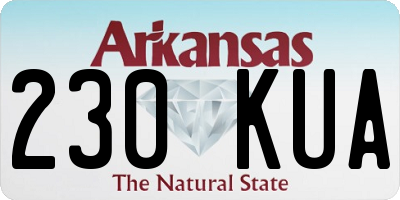 AR license plate 230KUA