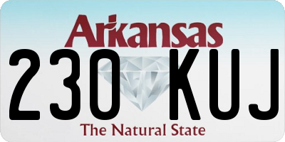 AR license plate 230KUJ