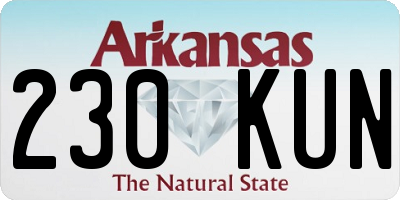 AR license plate 230KUN