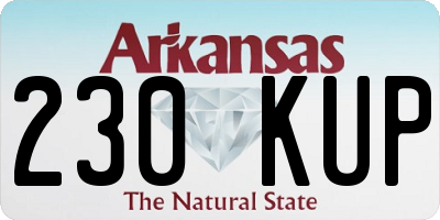 AR license plate 230KUP
