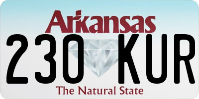 AR license plate 230KUR