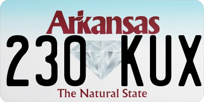AR license plate 230KUX