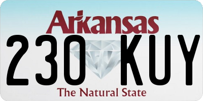 AR license plate 230KUY