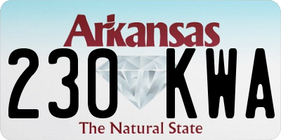 AR license plate 230KWA
