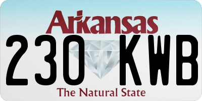 AR license plate 230KWB