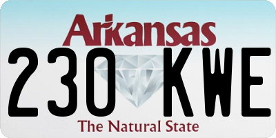 AR license plate 230KWE