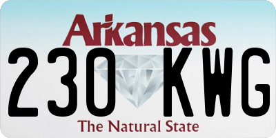 AR license plate 230KWG