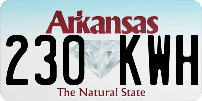 AR license plate 230KWH