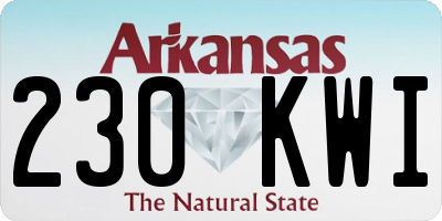 AR license plate 230KWI
