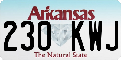 AR license plate 230KWJ