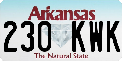 AR license plate 230KWK