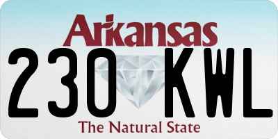 AR license plate 230KWL