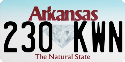 AR license plate 230KWN