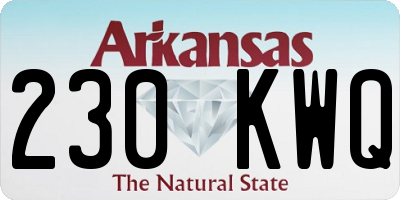 AR license plate 230KWQ