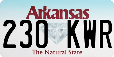 AR license plate 230KWR