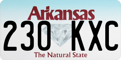 AR license plate 230KXC