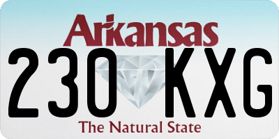 AR license plate 230KXG