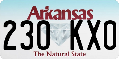 AR license plate 230KXO