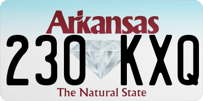 AR license plate 230KXQ