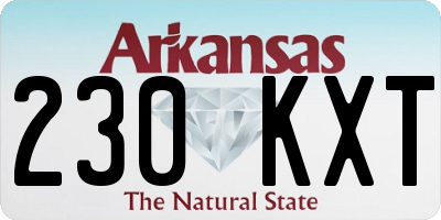 AR license plate 230KXT