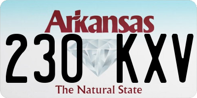 AR license plate 230KXV