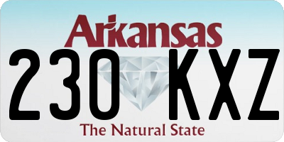 AR license plate 230KXZ