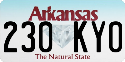 AR license plate 230KYO