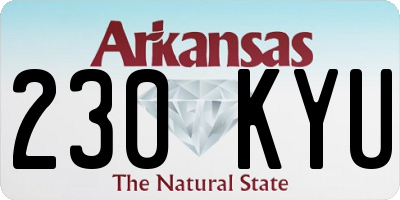 AR license plate 230KYU