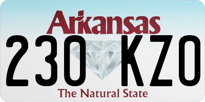 AR license plate 230KZO