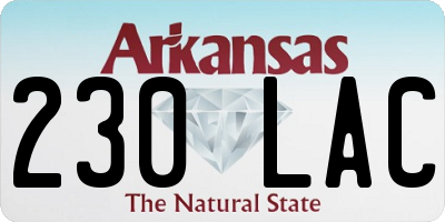 AR license plate 230LAC