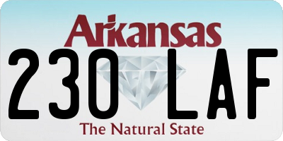 AR license plate 230LAF