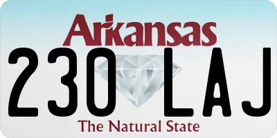 AR license plate 230LAJ