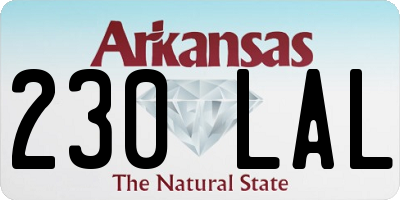 AR license plate 230LAL