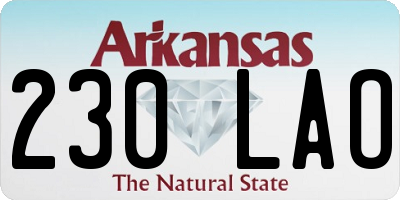 AR license plate 230LAO