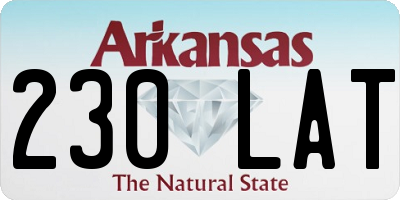AR license plate 230LAT