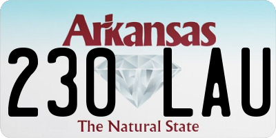 AR license plate 230LAU