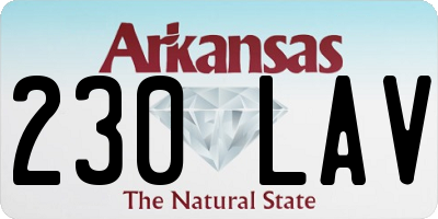 AR license plate 230LAV